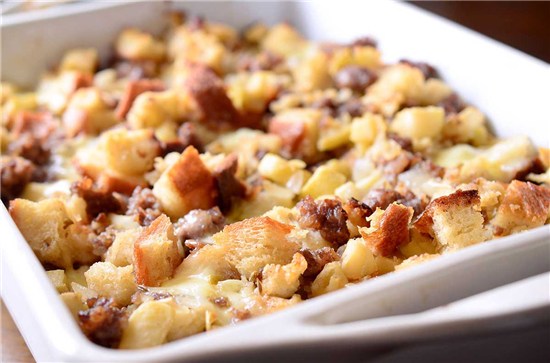 Sausage apple brie stuffing